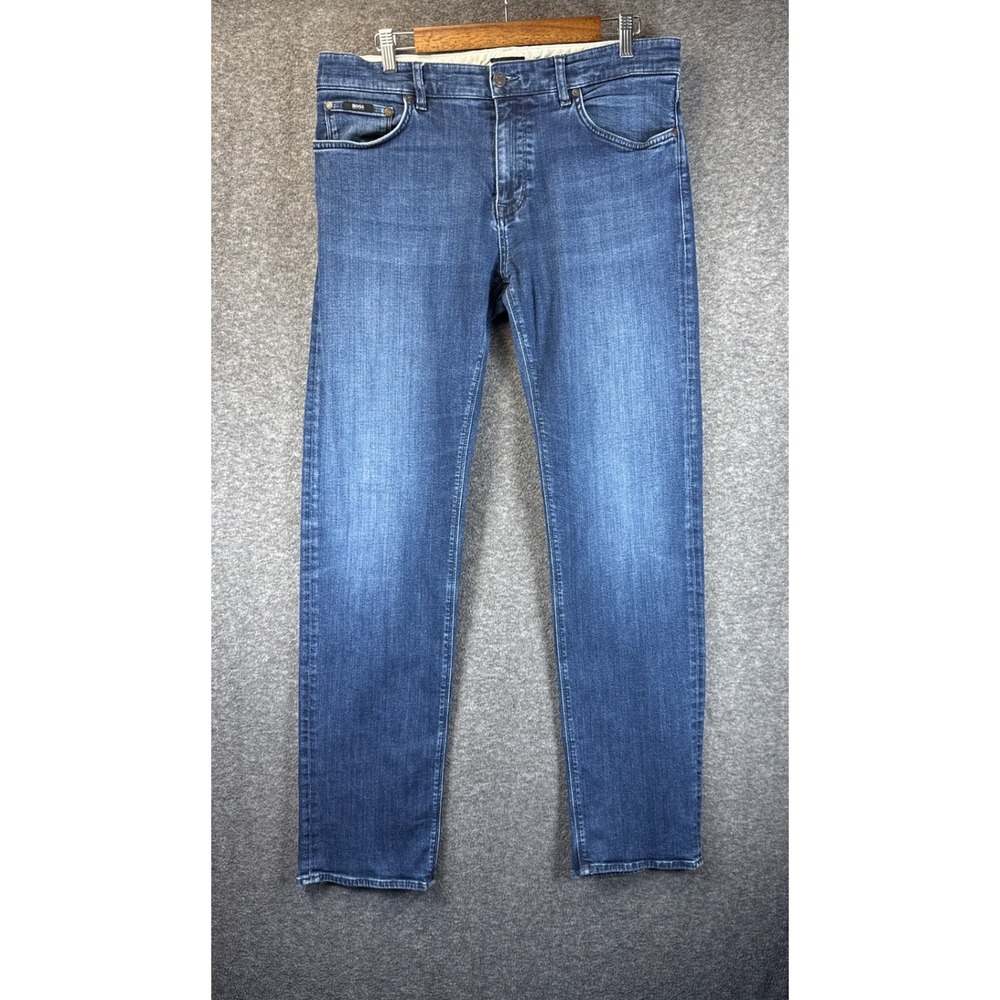 Hugo Boss Maine 2 Regular Fit Jeans Men 34x32 Blue Stretch Denim Academia Travel